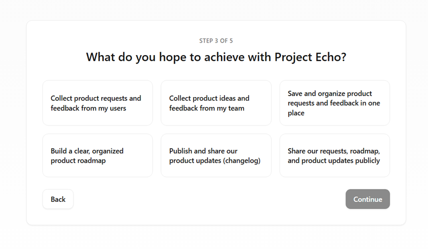 project echo onboarding - step 3 (new) - What do you hope to achieve.png